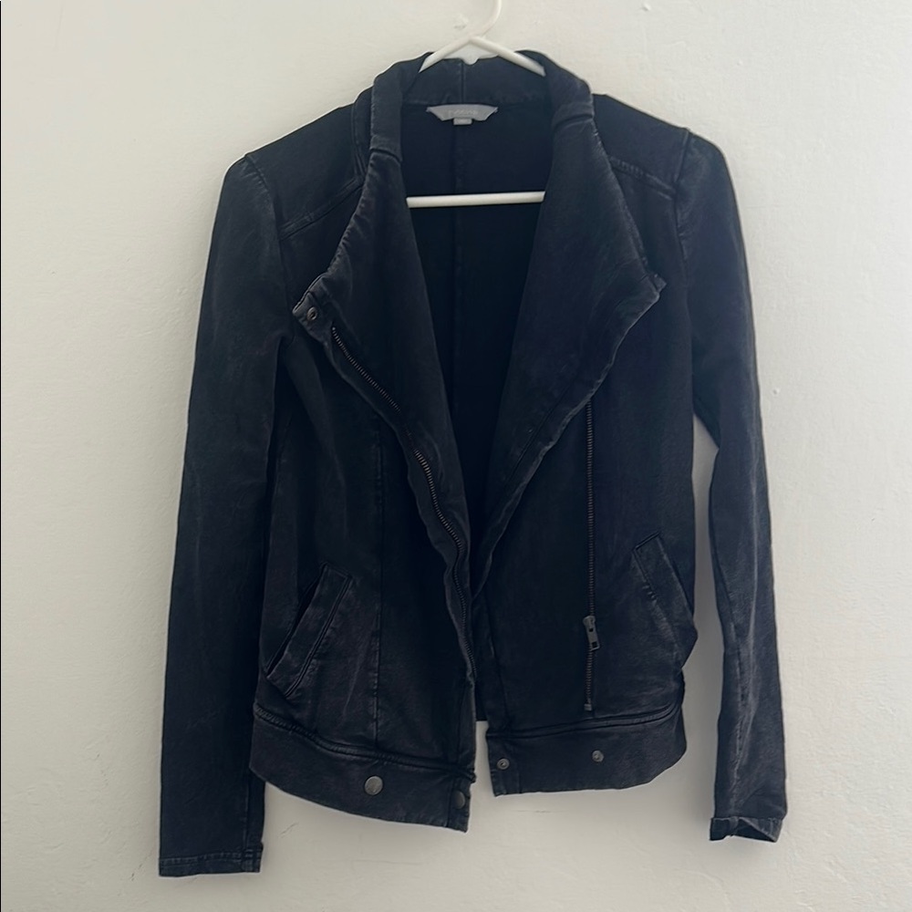 Women's washed Black moto Jacket
